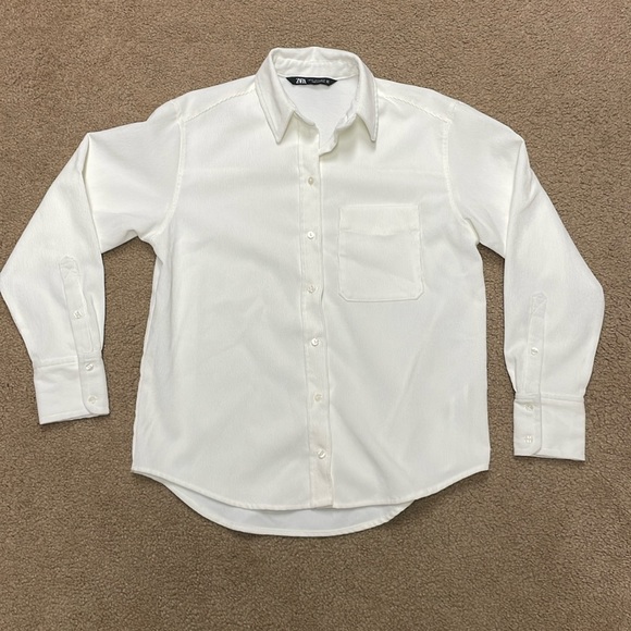 Zara Tops - Zara women corduroy button down shirt. XS